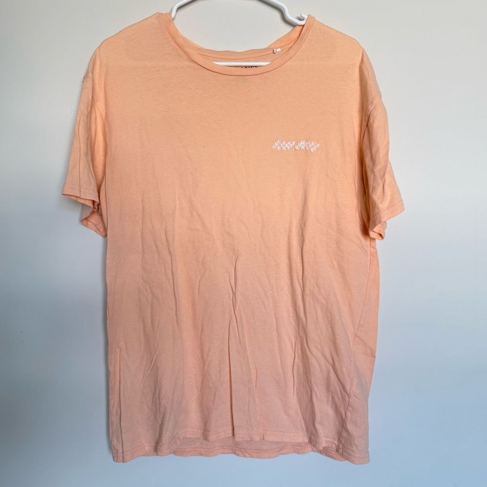 Pacsun Basics Peach Regular Fit Cotton Heat Wave T-shirt Size Medium